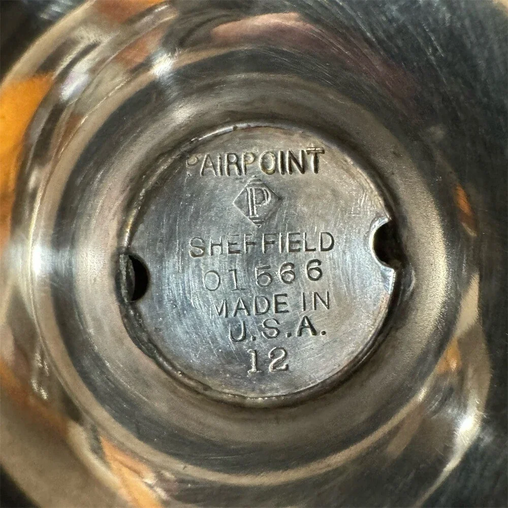 Pairpoint Sheffield Bud Trumpet Vase Silverplate Weighted Base Mid-Century